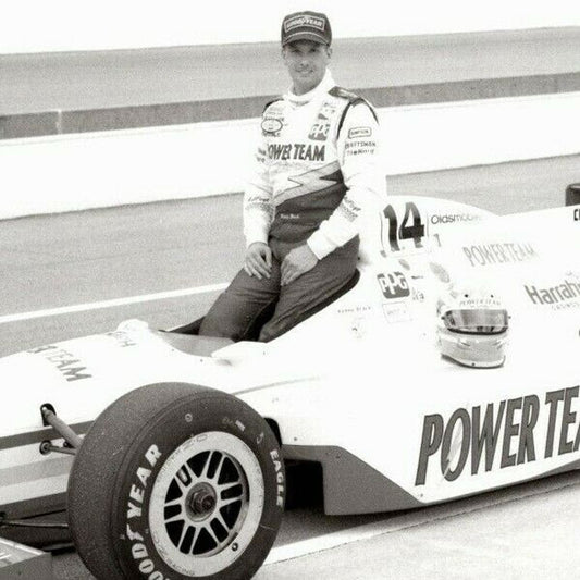 Kenny Brack Indy 500 Winner 1999 8 x 10 Glossy B&W Photograph VGC