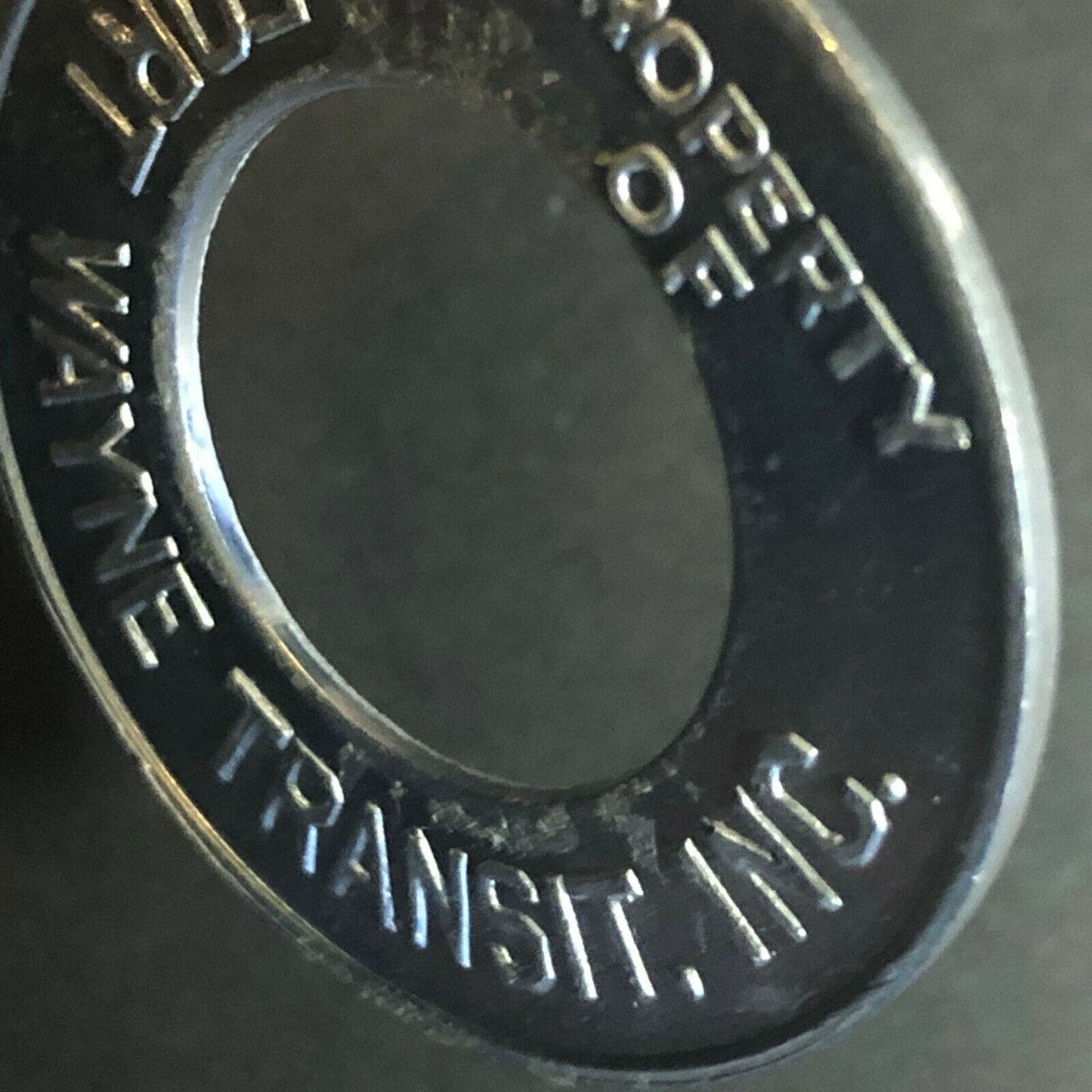 c1950's 35mm Property of Fort Wayne Transit Inc. Aluminum Token Indiana