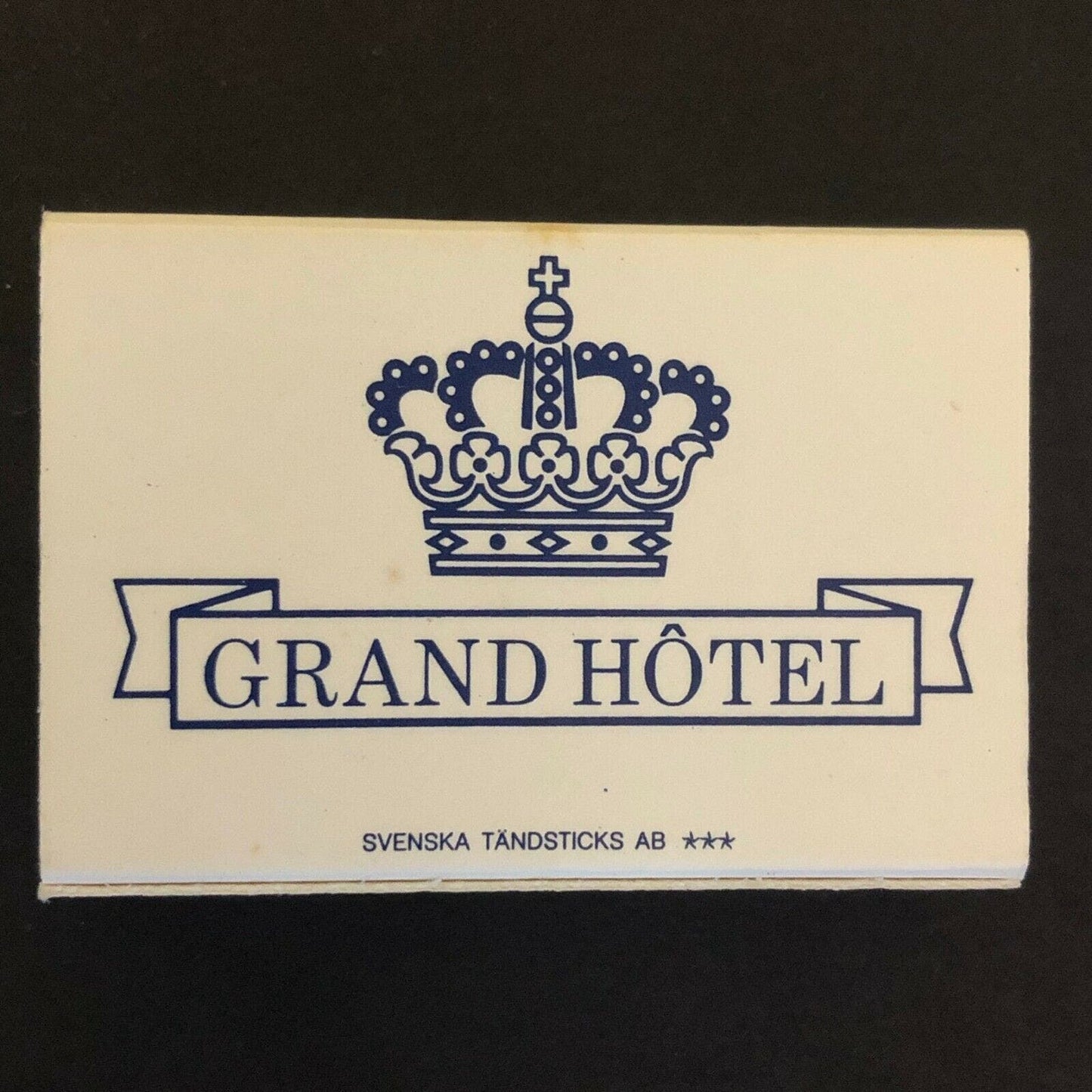 c1980-90 's Vintage Wooden Matchbox Matchbook "Grand Hotel" Stockholm