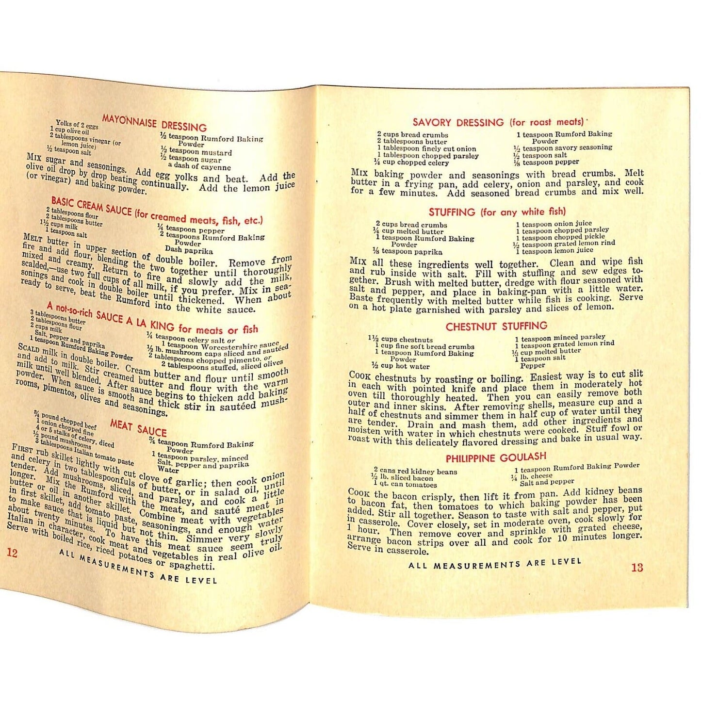 Rumford Baking Soda "New Use Cook Book" Booklet 32pp 1935