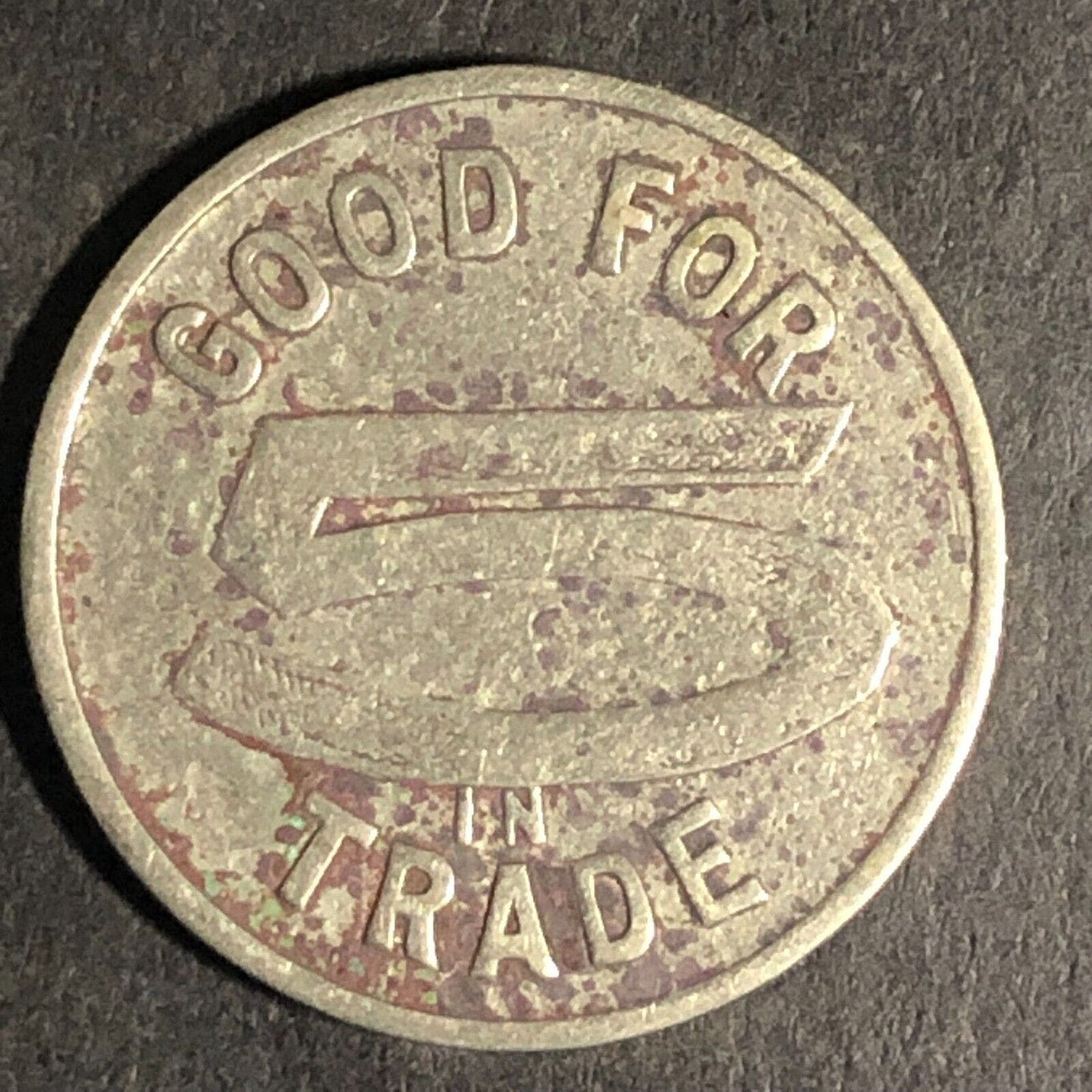 F Dahnken Antioch, CAL. (Hotels) White Metal G/F 5c In Trade Token 21mm Scarce