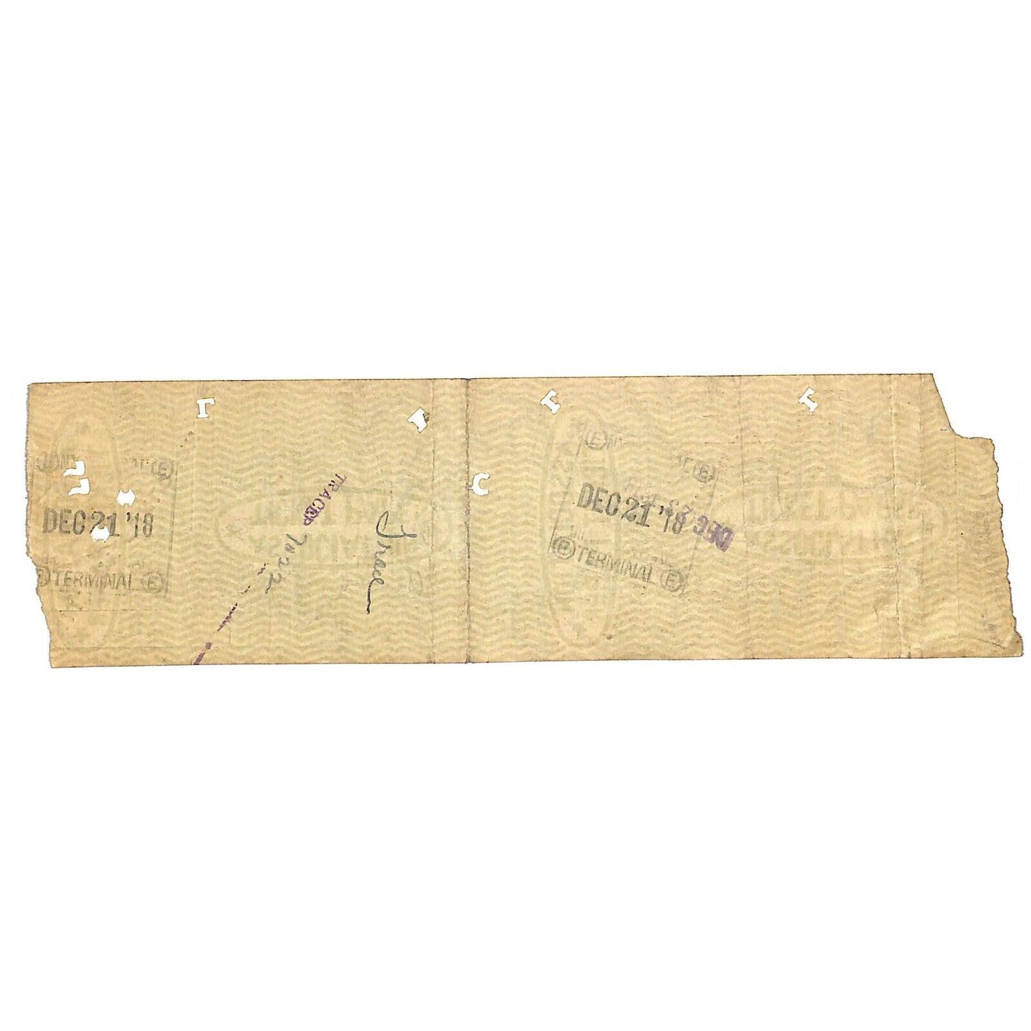 New York Central Railroad Ticket 1918 WWI "Military Furlough" Marshalltown, IA