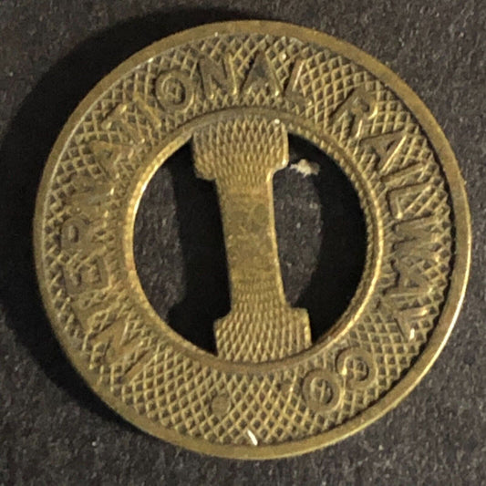 International Railway Co. (Kenmore, NY) Brass G/F One 7½¢ Fare Token 20mm -c1931