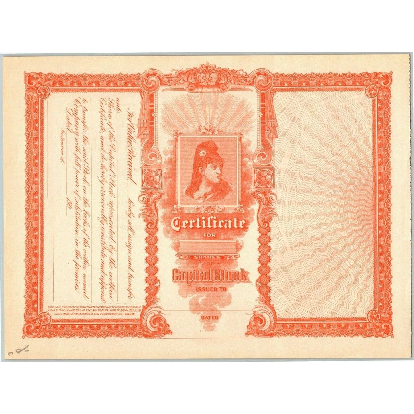 Vintage c1909 Stock Certificate "King & Largey Paper Mills" Montana