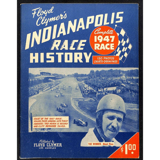 1947 Indy 500 Floyd Clymer's Indianapolis Race History IMS 55pp - VGC
