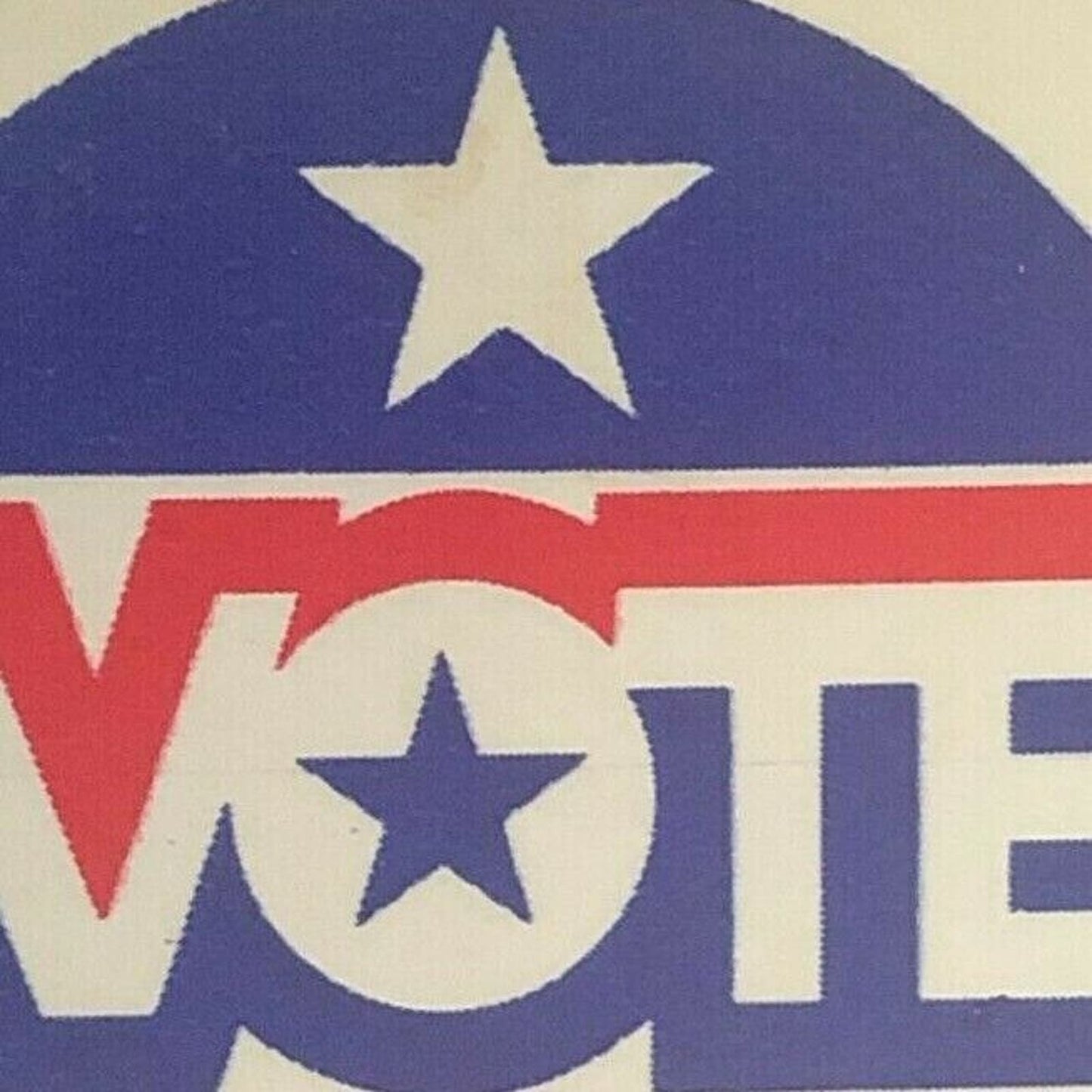 Vintage 1972 Full Matchbook "Vote" Patriotic Red White Blue - Circle