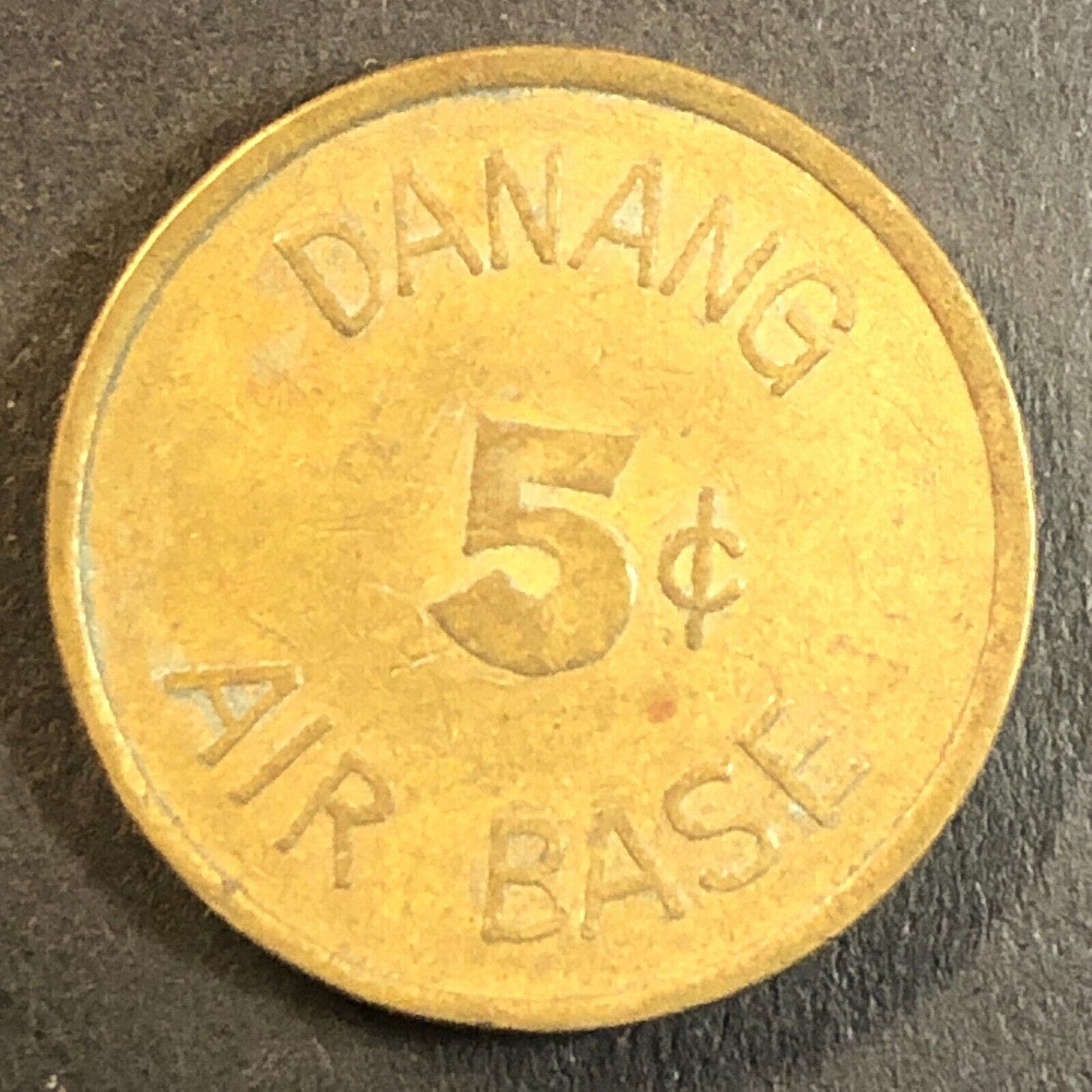 Vietnam Trade Token U.S. Military Danang Air Base 5c - 21mm