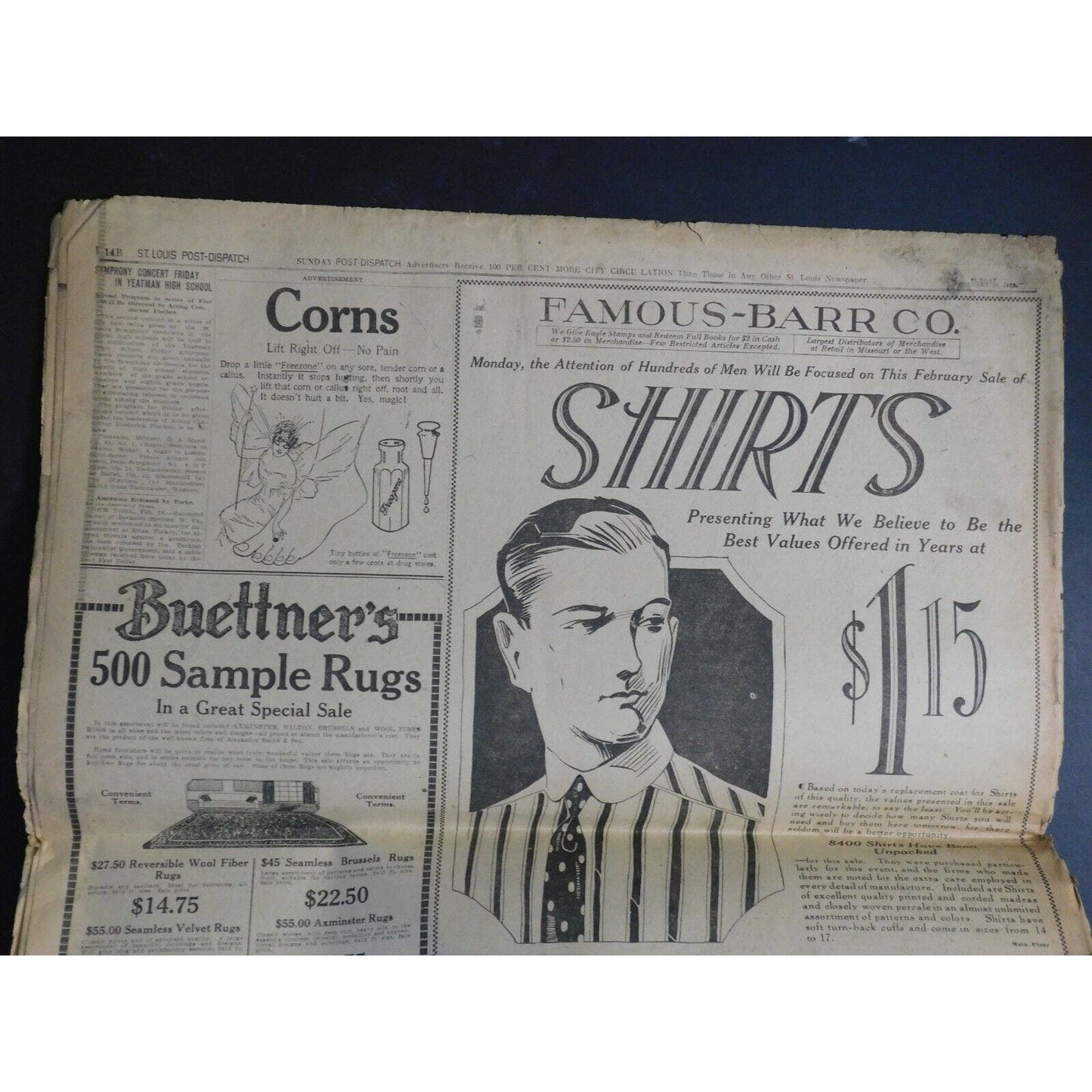 WWI Era Newspaper - St. Louis Post Dispatch - May 20 1921 - 14 pgs.