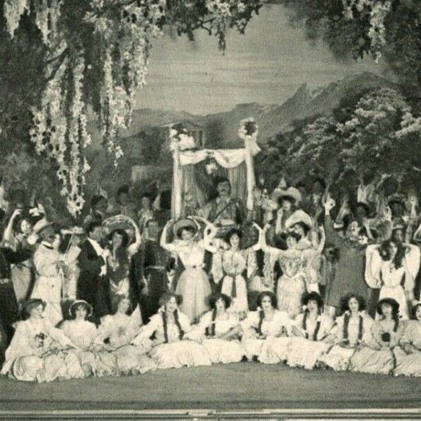 Vintage c1908 RPPC Postcard "Tableaux Act II" from "The Medal and the Maid"