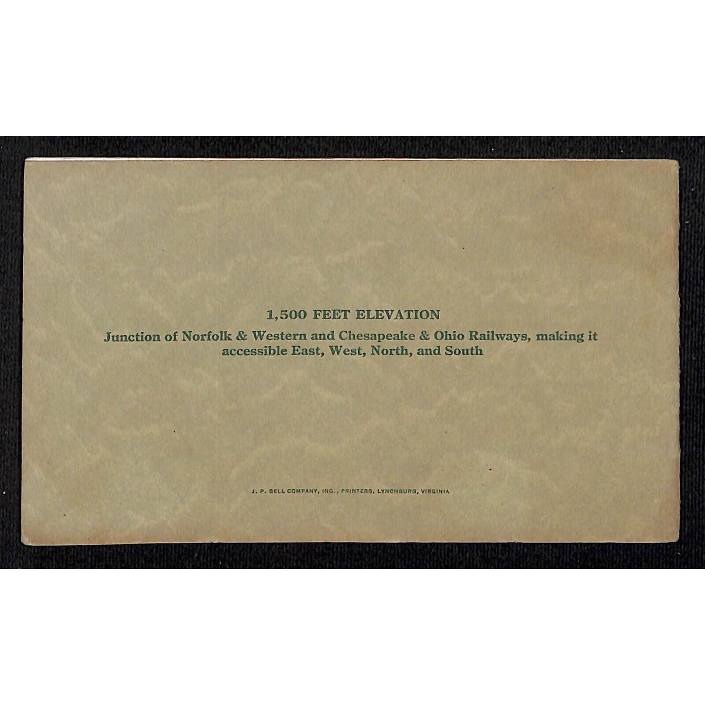 Natural Bridge, VA Hotel Small Pictorial Souvenir Booklet c1883 18pp.
