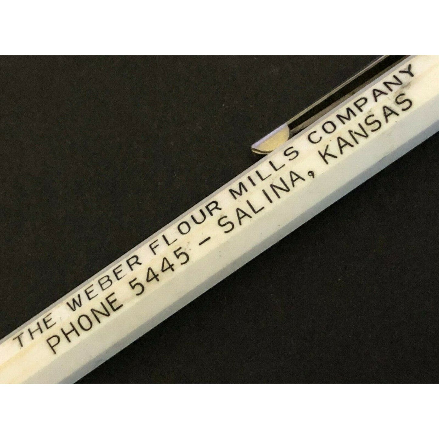 c1940's-50's "Webber Flour Mills" Salina, KS Mechanical Advertising Pencil