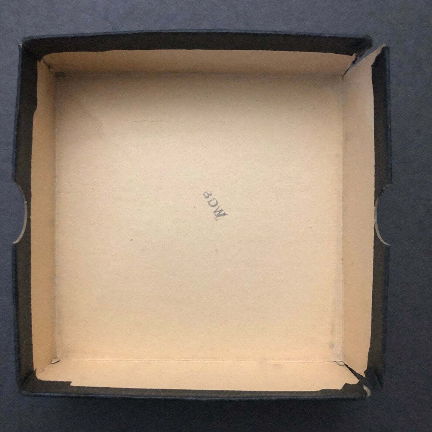 Black Diamond Vintage Banjo String Empty Box Texture + Gilt Text Faux Alligator?