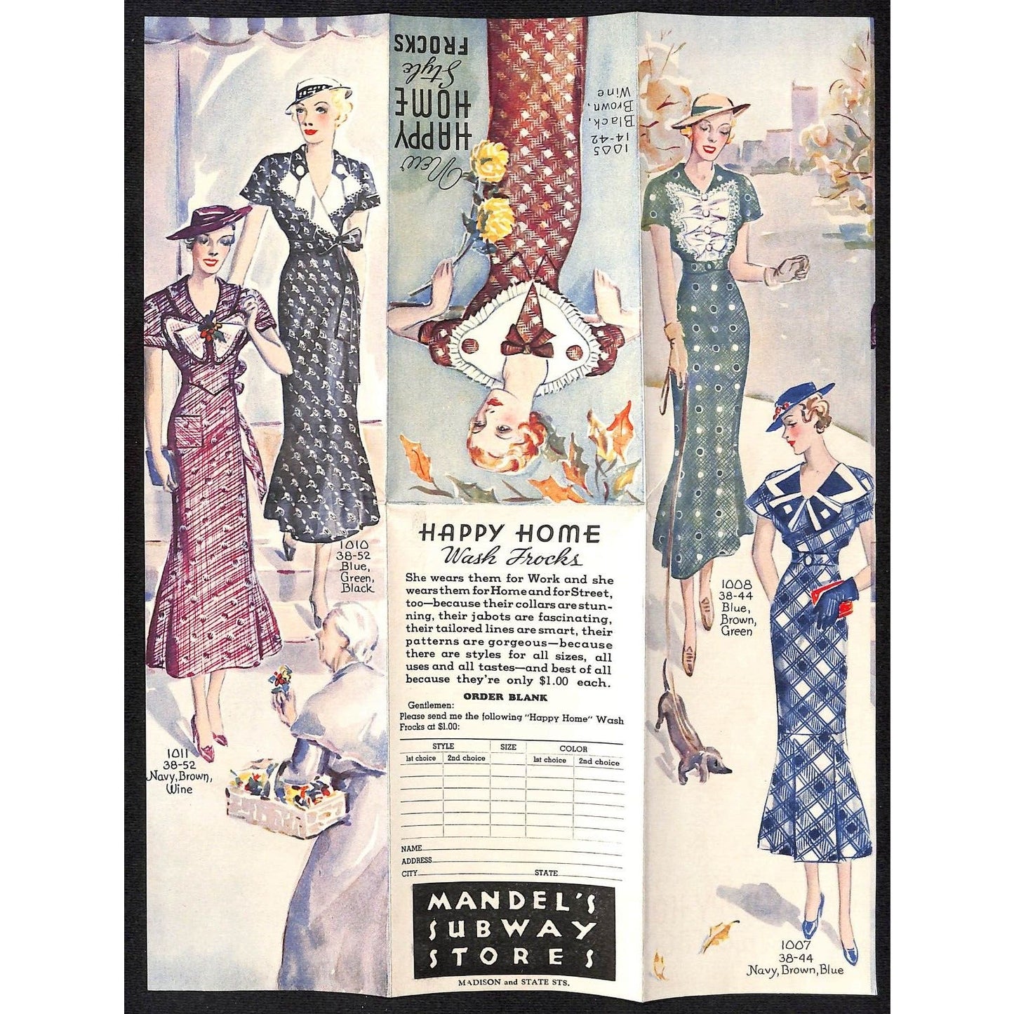 Mandel's Subway Stores Frocks Football c1933 Chicago World's Fair* VGC Scarce