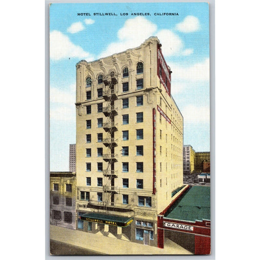 Hotel Stillwell Los Angeles, Cal Linen Postcard NP c1930's-40's