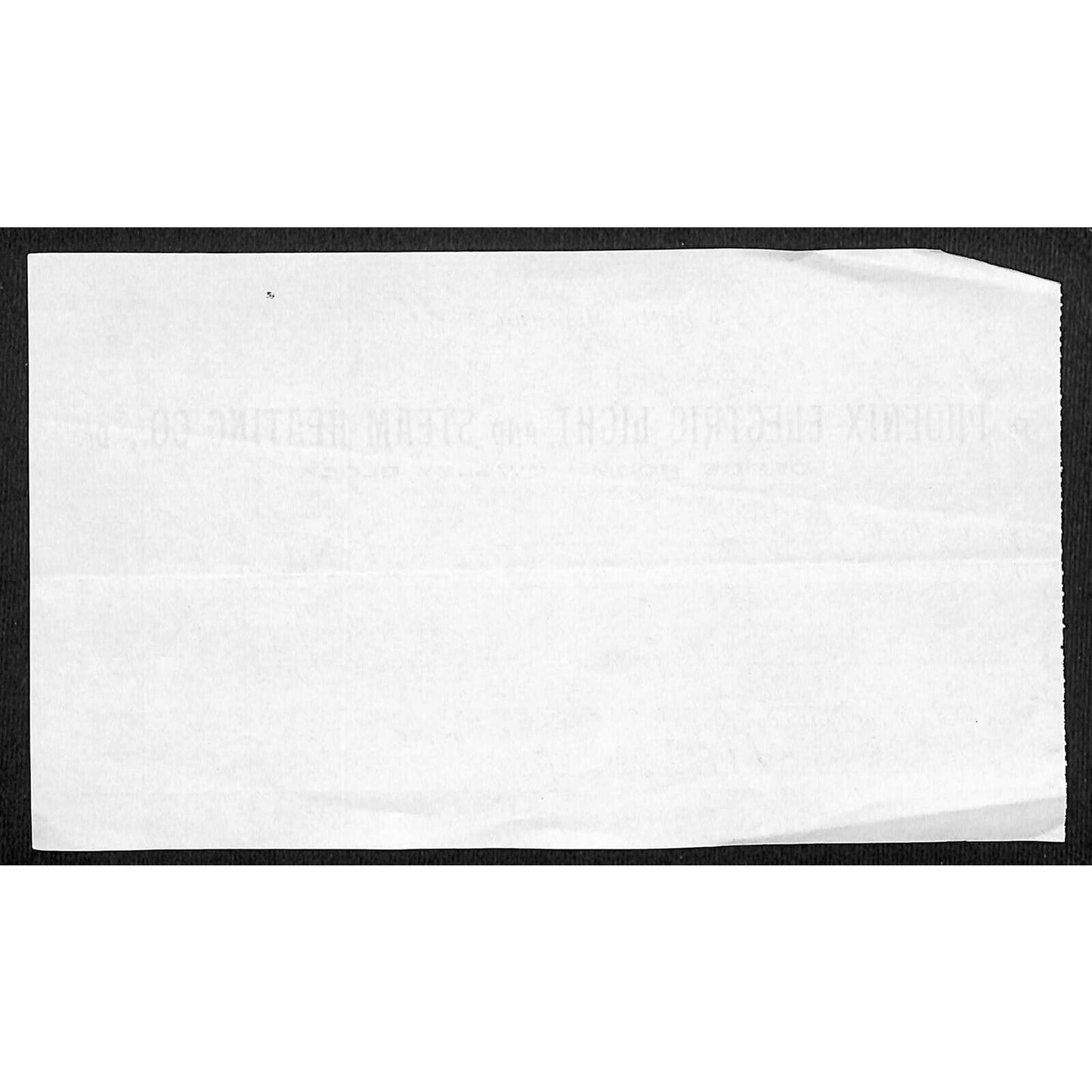 Butte Montana 1894 Phoenix Electric Light and Steam Heating Billhead Receipt