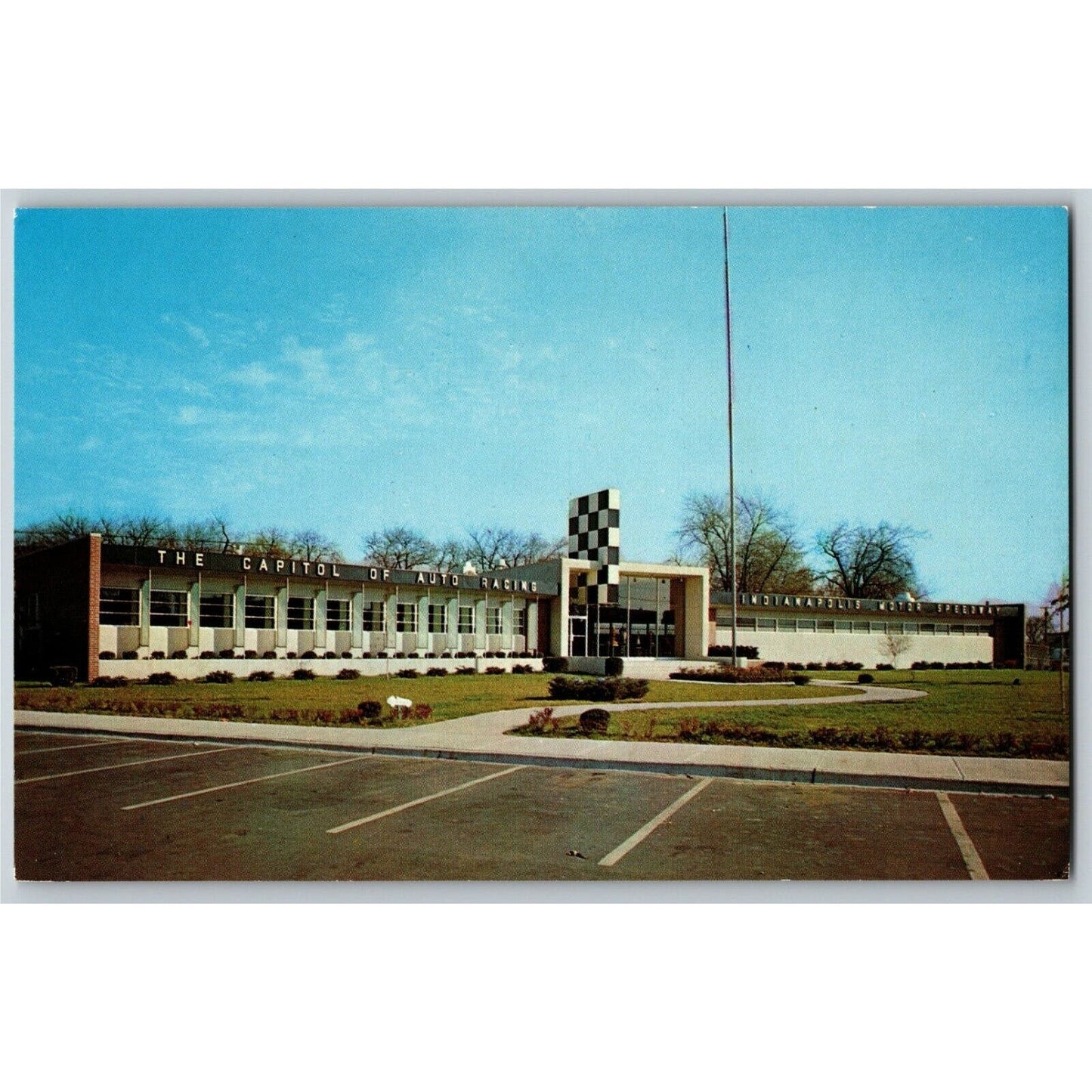 Indy 500 Postcard 1956 "Famous Racecars of Former Years..." Museum VGC