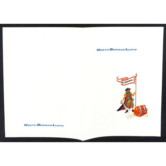 1964 North German Lloyd Bremen Cruise Line Dinner Menu Mar 10