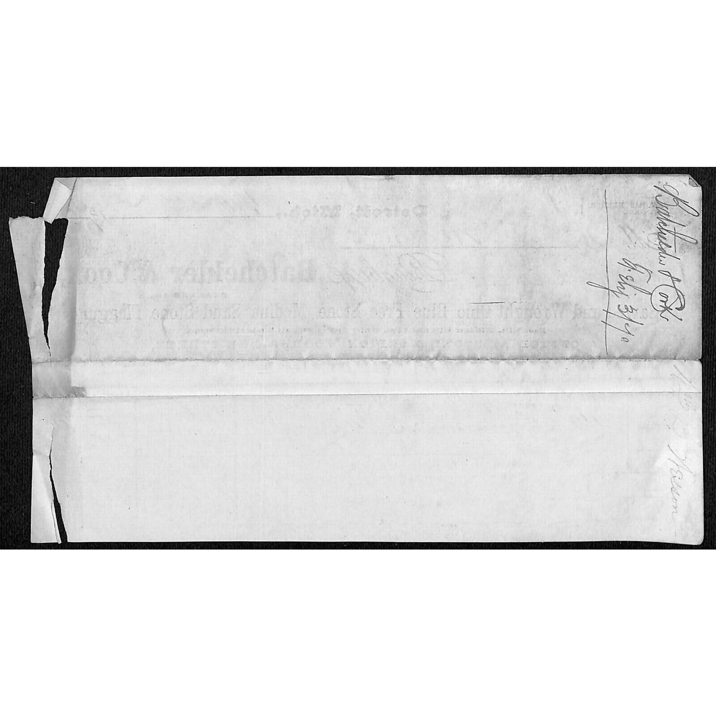 Detroit Letterhead - Batchelder & Cook Dealers in Ohio Blue Free Stone - 1870
