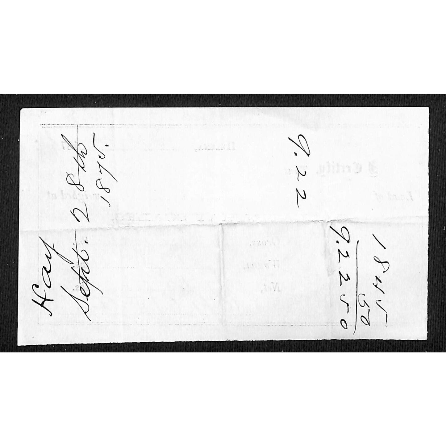 Helena Montana 1875 Gallatin Hay Scales 1,845 lbs. Receipt / Billhead