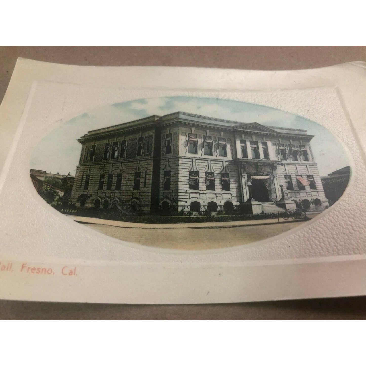 Vintage c1911 RPPC Postcard - City Hall, Fresno, Cal