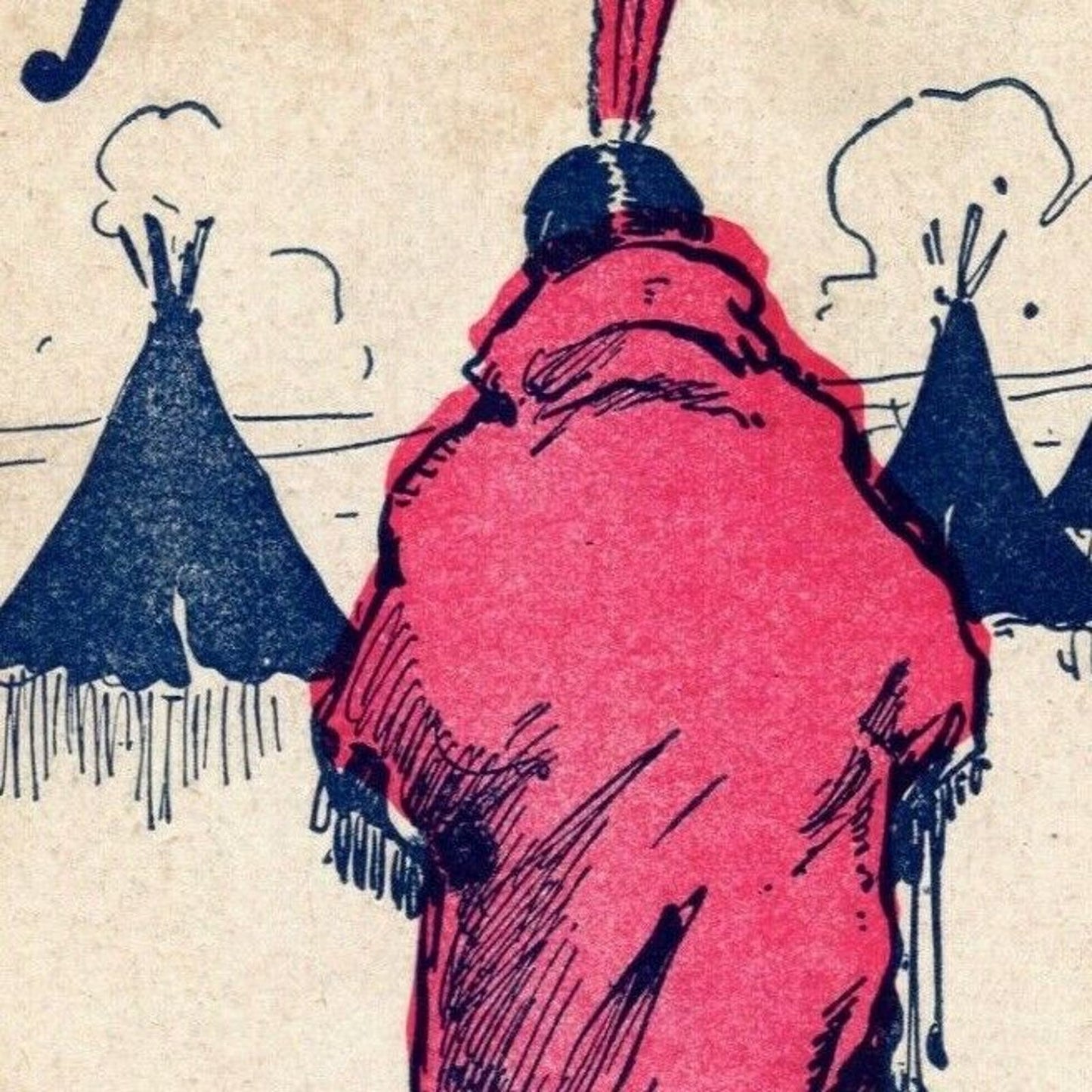 "Why Don't You Write?" Teepee / Indian c1905 Undivided NP Comic Humor Postcard