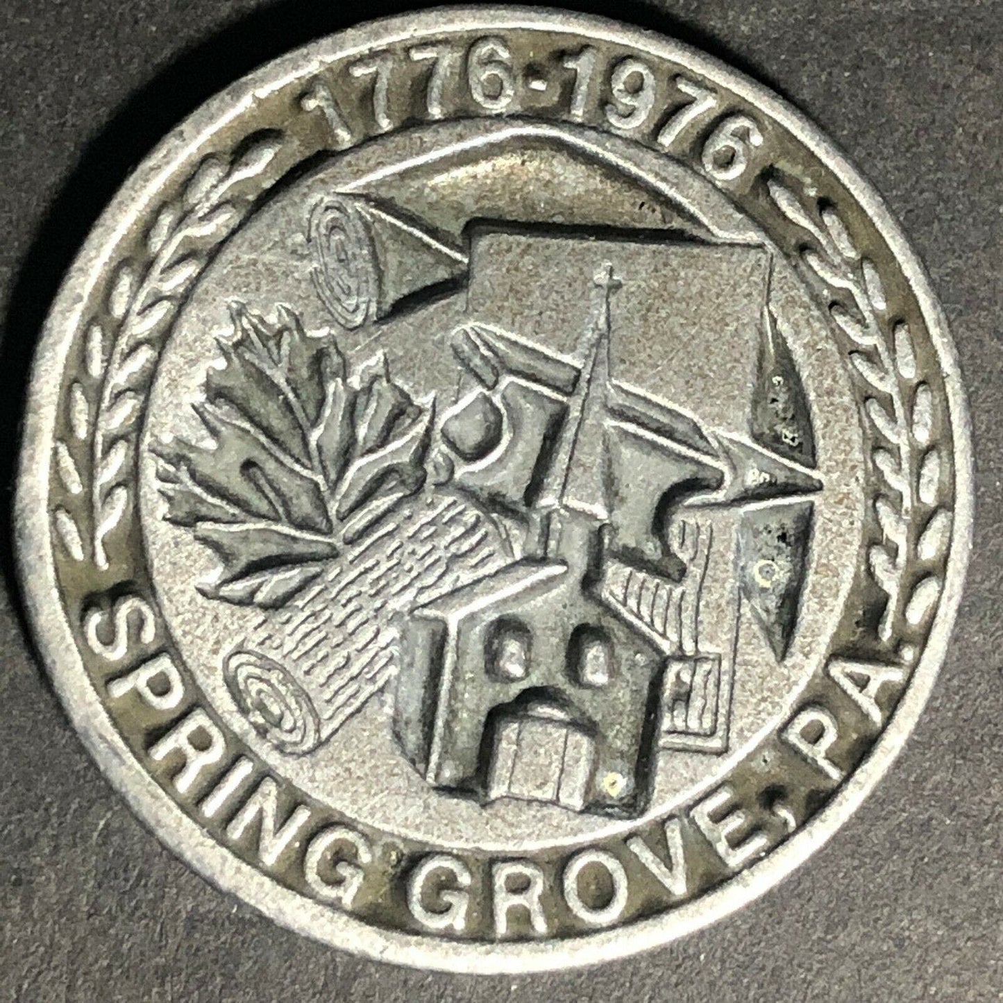 Vintage Scarce Spring Grove, PA Bicentennial 1776-1976 Medallion Token 31mm