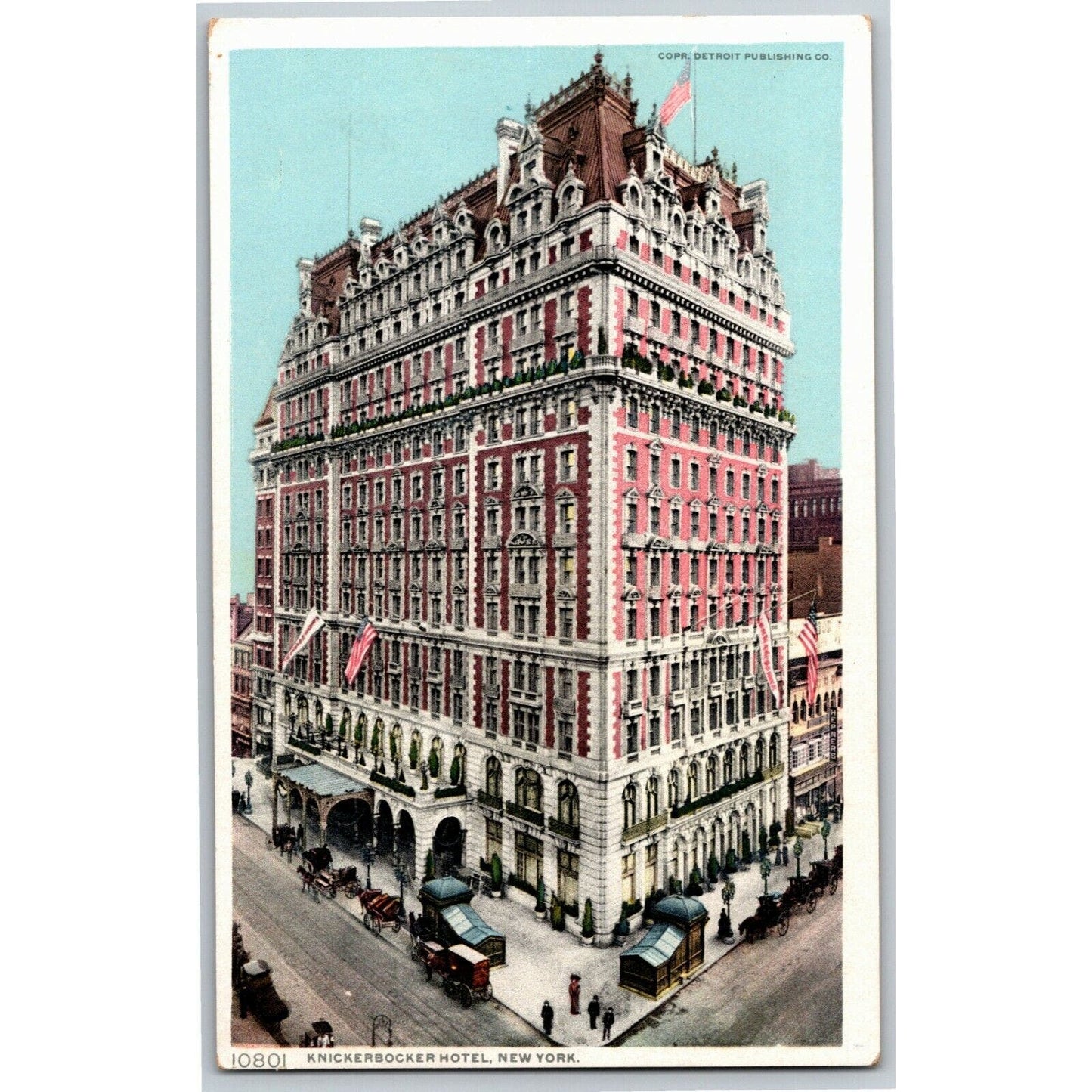 Vintage c1915-24 New York Postcard "Knickerbocker Hotel"