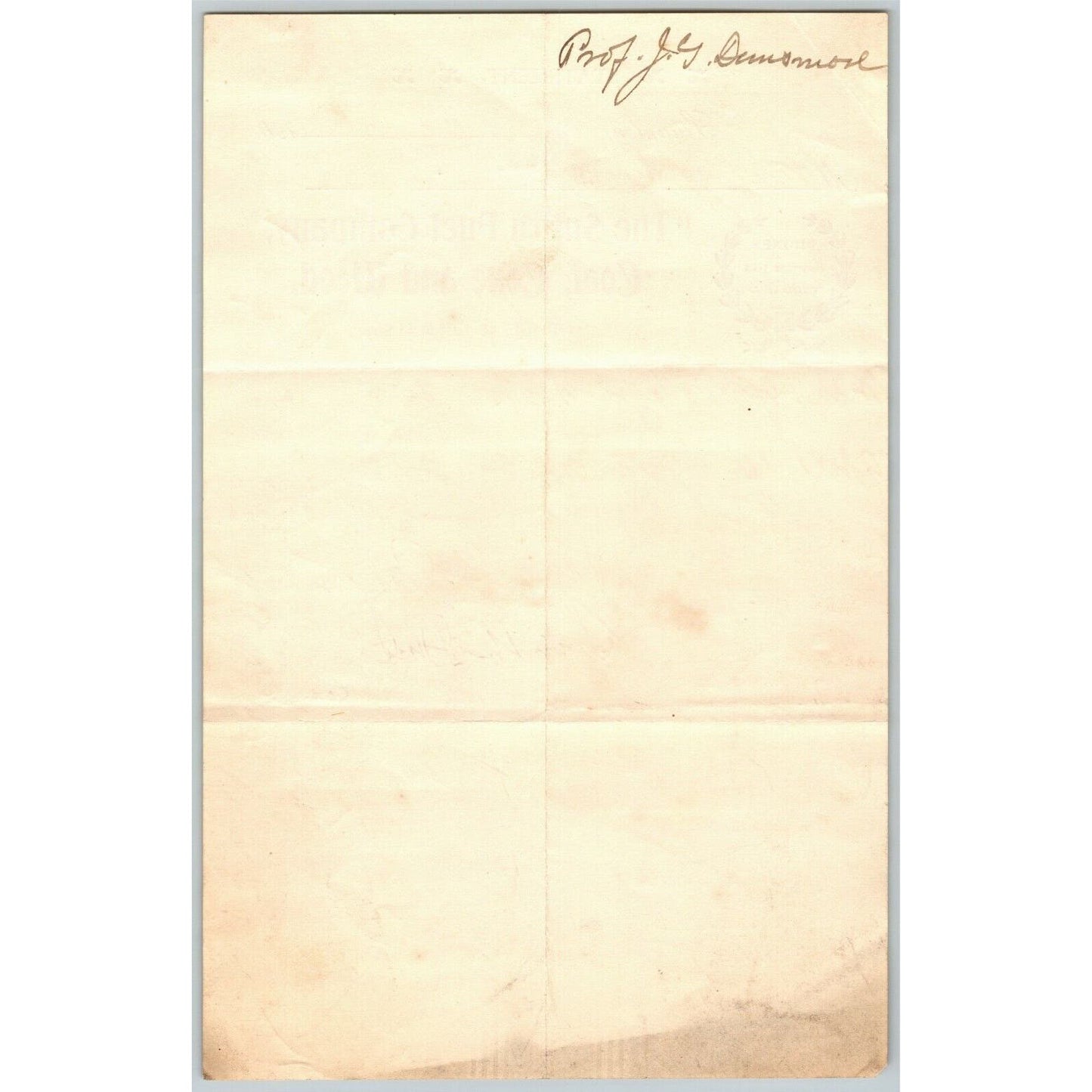 1901 Scarce Smith Fuel Co. Coal Coke Wood Billhead Letterhead Staunton, VA