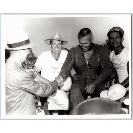 1955 Buck Kidd / Jimmy Bryan / Du Quoin, Il 8x10 B&W Repro on Photo Paper