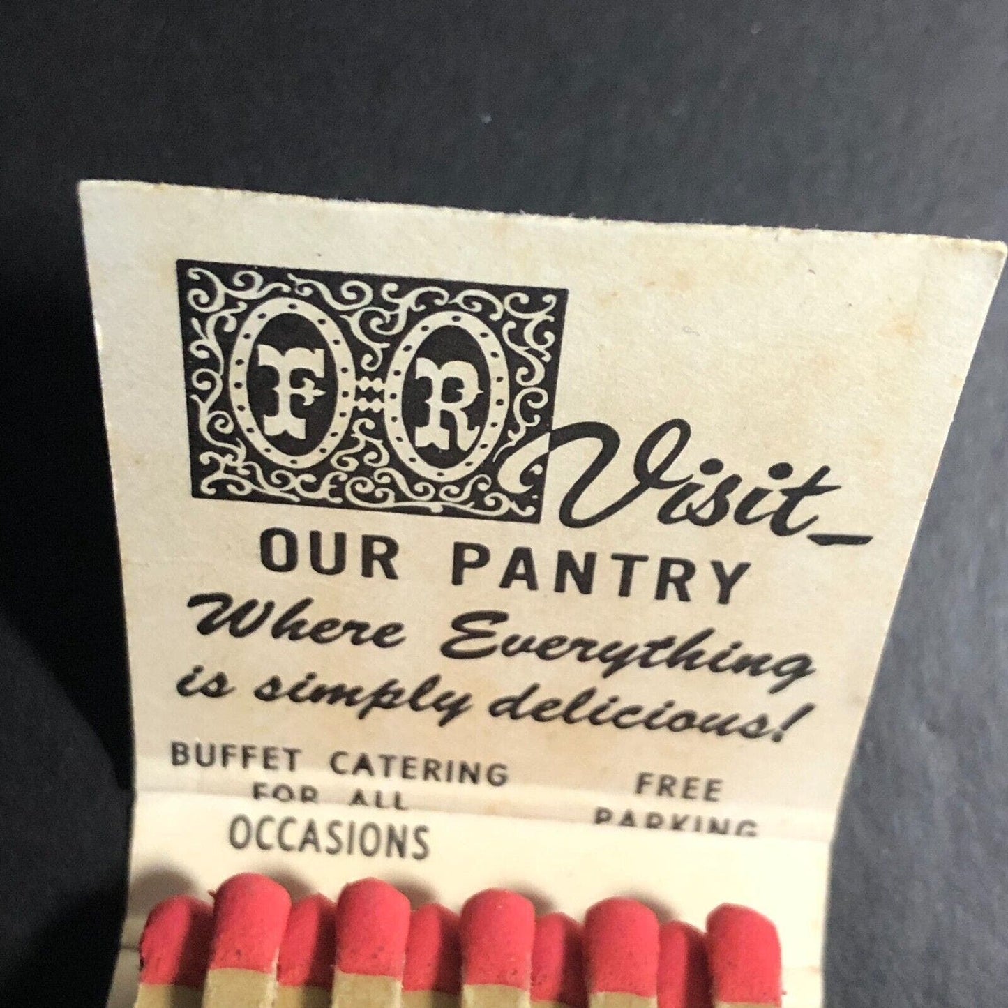 Forum Restaurant Lounge Pantry Ft Lauderdale Full Matchbook c1959-60s Scarce VGC