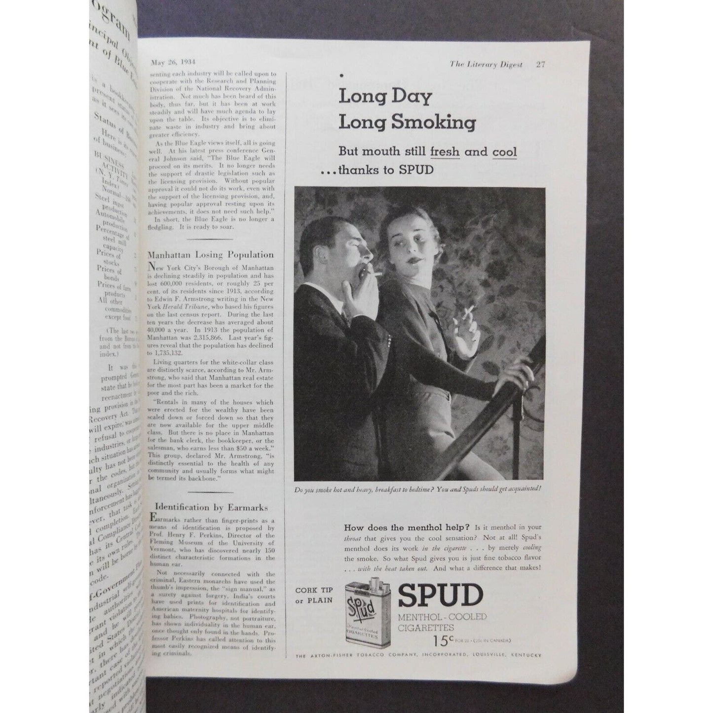 "The Literary Digest" May 26, 1934 Vol. 117 No. 2301 - 48 pgs.