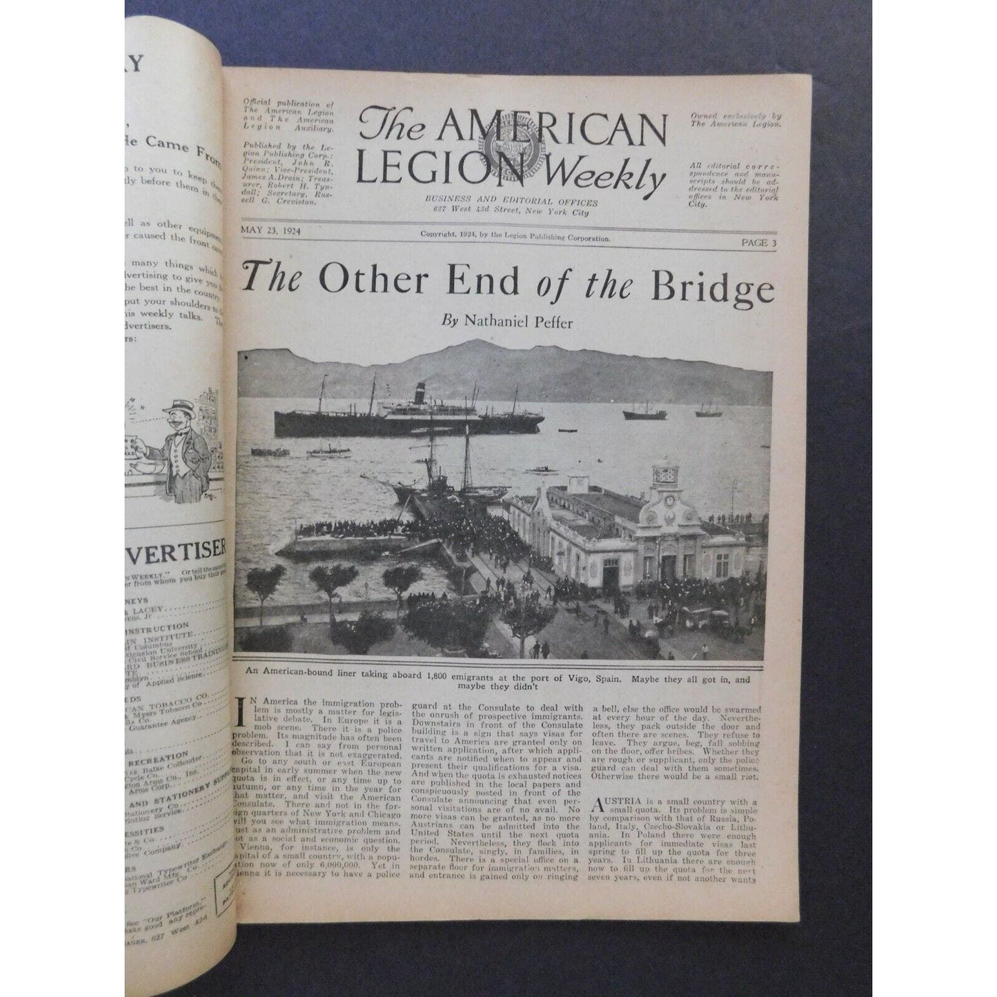 "The American Legion Weekly" May 1924 - 22 pgs.