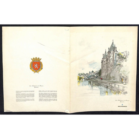 1965 Air France "German Club of Hollywood" Special Flight Dinner Menu