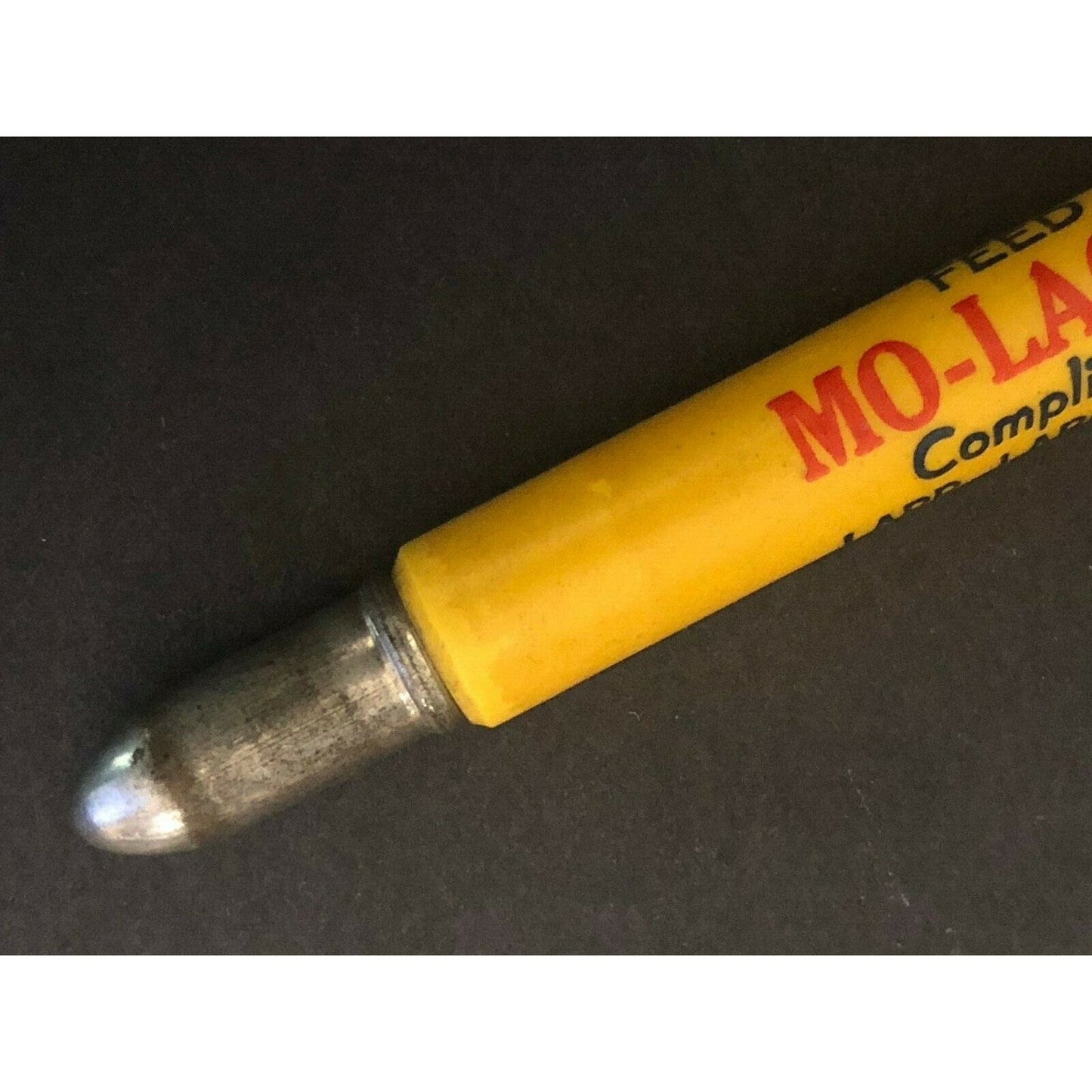 c1930's-40's "Mo-Lactas Feed Lapp Labs, Nevada, Iowa" Advertising Bullet Pencil