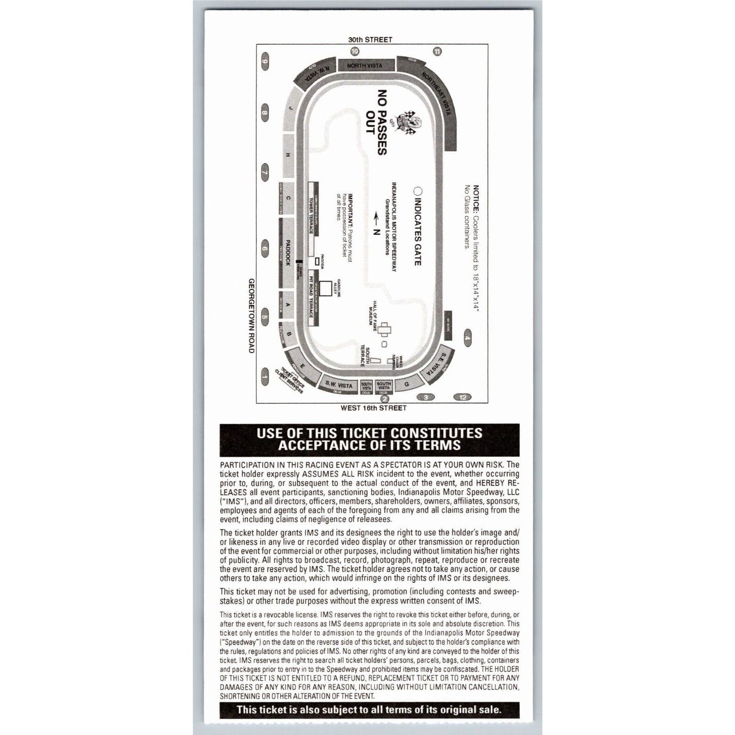 2014 Indy 500 Qualifications Saturday 5/17 Pagoda Suite Two Ticket Stub #005