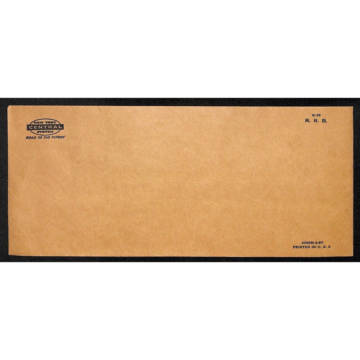 New York Central System "Road to the Future" Stationary Envelope / Cover c1967