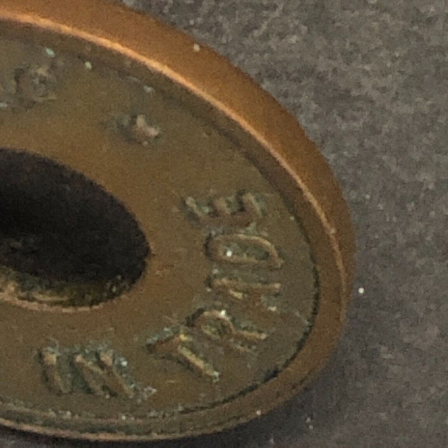 Freewater, Oregon Otto Giles G/F 5c Trade Token Brass Donut 21mm Scarce