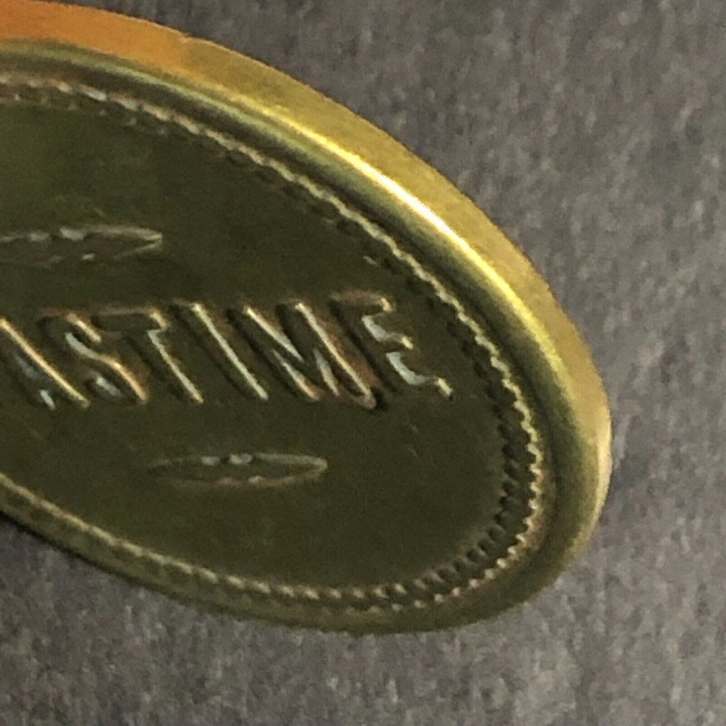 Pastime "P" Brass Trade Token 22.56mm Maverick