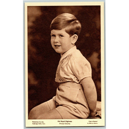 c1950's "His Royal Highnesses Prince Charles" PPC Postcard Unposted