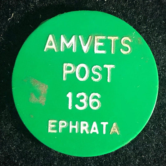 Amvets Post 136 Epharta (Pennsylvania) Good For One Drink Token 28.5mm Scarce