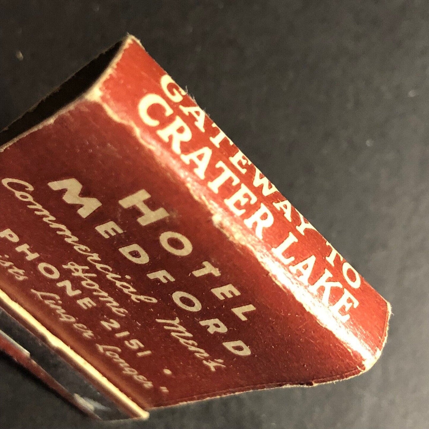 Hotel Medford Commercial Men's Home ORE 20-Strike Full Matchbook c1940's-50's