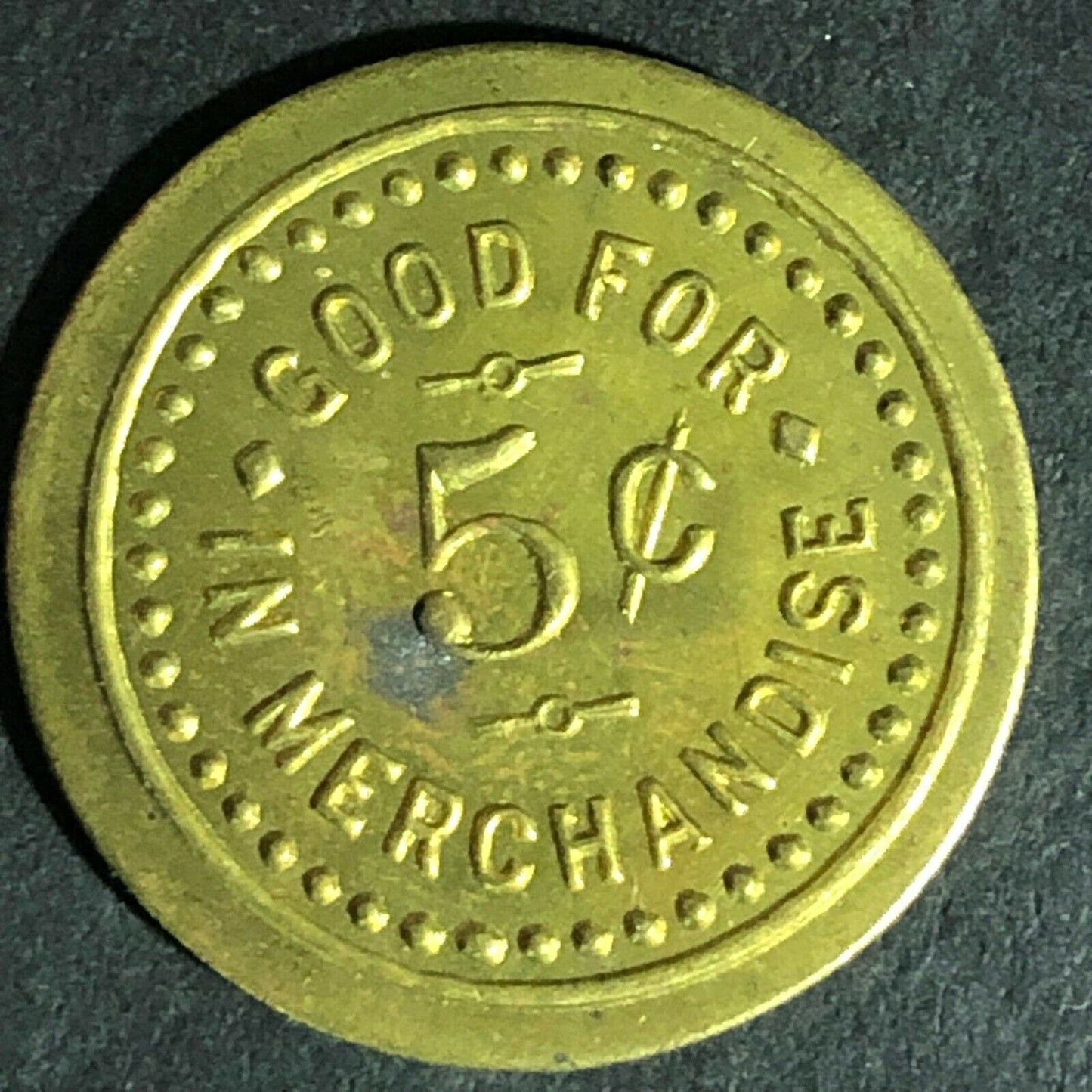 Cawood's Grill Soda (Kentucky) Good For 5c In Merchandise Token - 22.4mm Scarce