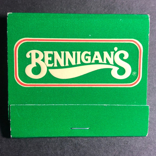 Bennigan's Restaurant Full Matchbook c1980's VGC
