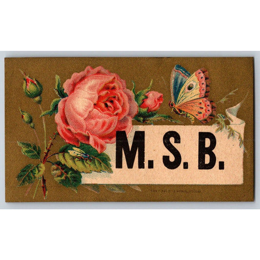 Bosworth, Wells & Co. MSB Corset Marietta, OH Victorian Trade Card Butterfly