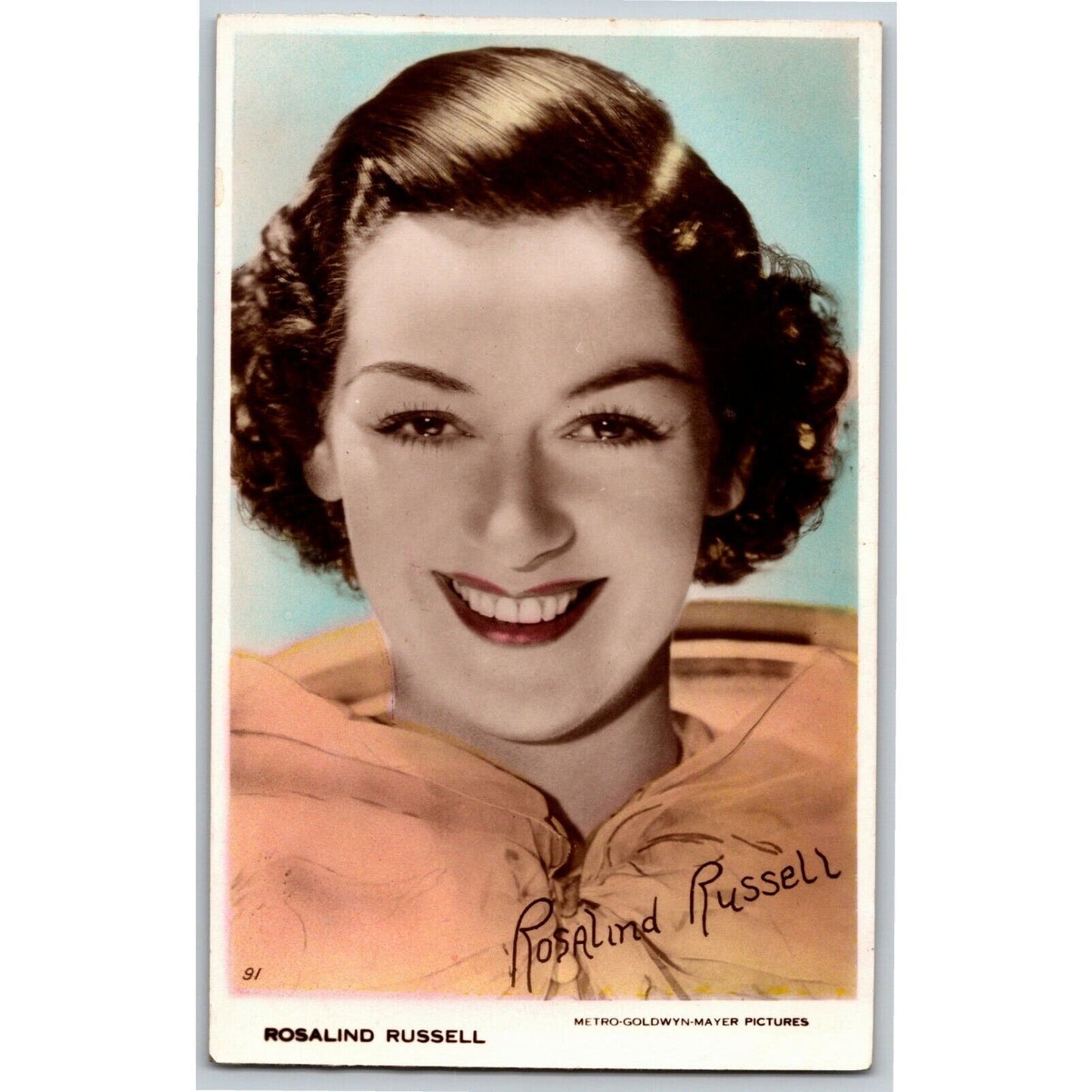 Rosalind Russell MGM RPPC Postcard - Ken Prag Collection - VGC