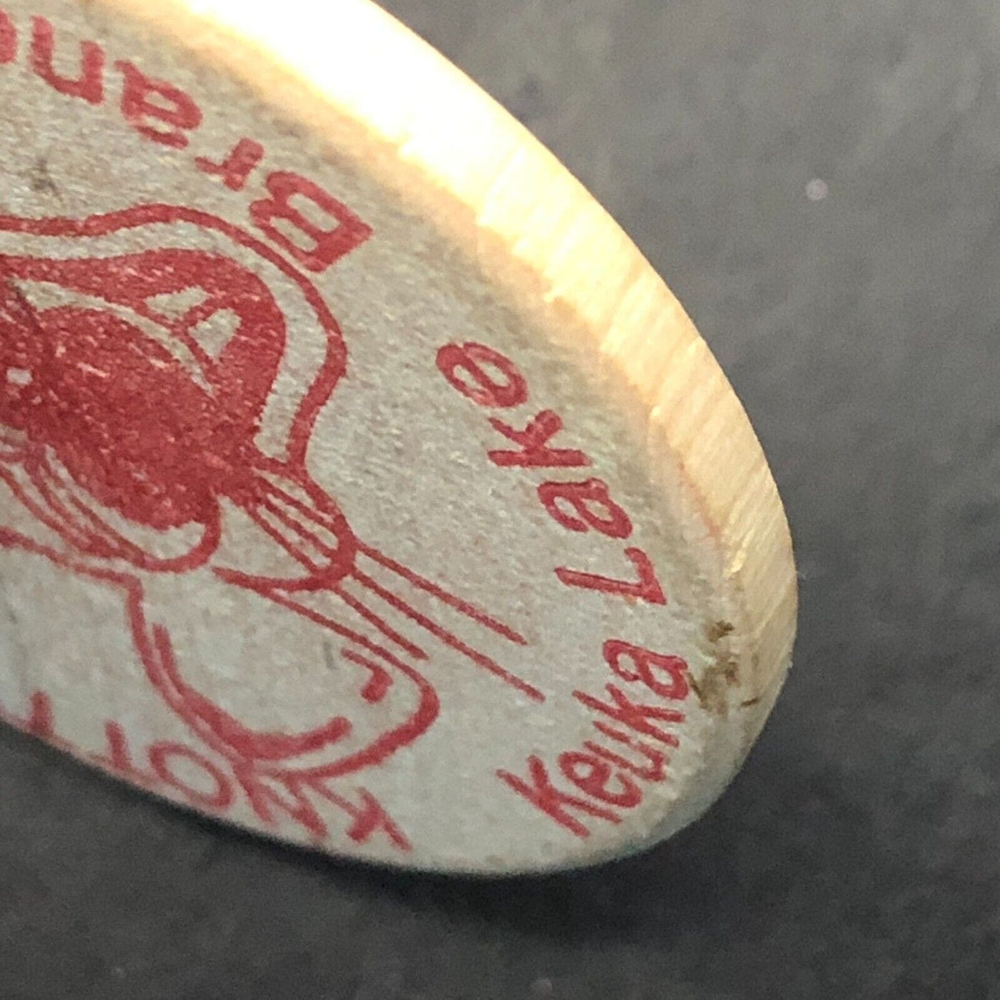 Keuka Lake Branch Port, NY Knotty Pine Inn Wooden Nickel 38mm c1970's