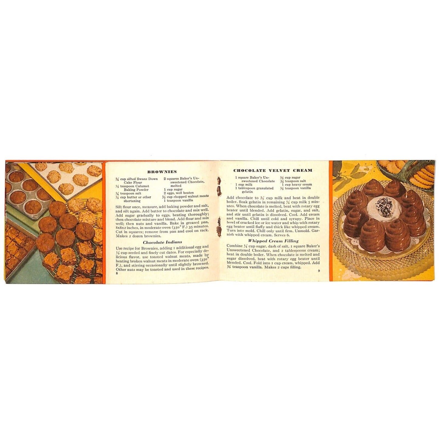 Baker's Chocolate Sampler Recipe Booklet 1936 14pp Cake Frosting Brownies VGC
