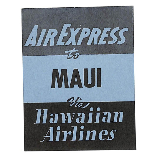 Hawaiian Airlines Maui AirExpress Gum Label Scarce c1930's-40's