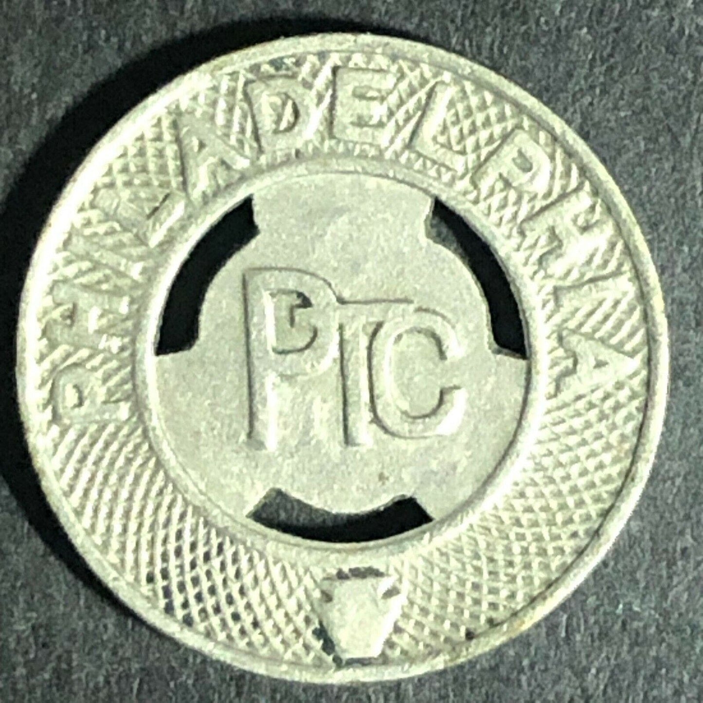 c1940's Brass Good For One Fare Transit Token Philadelphia PTC 16mm (1863)