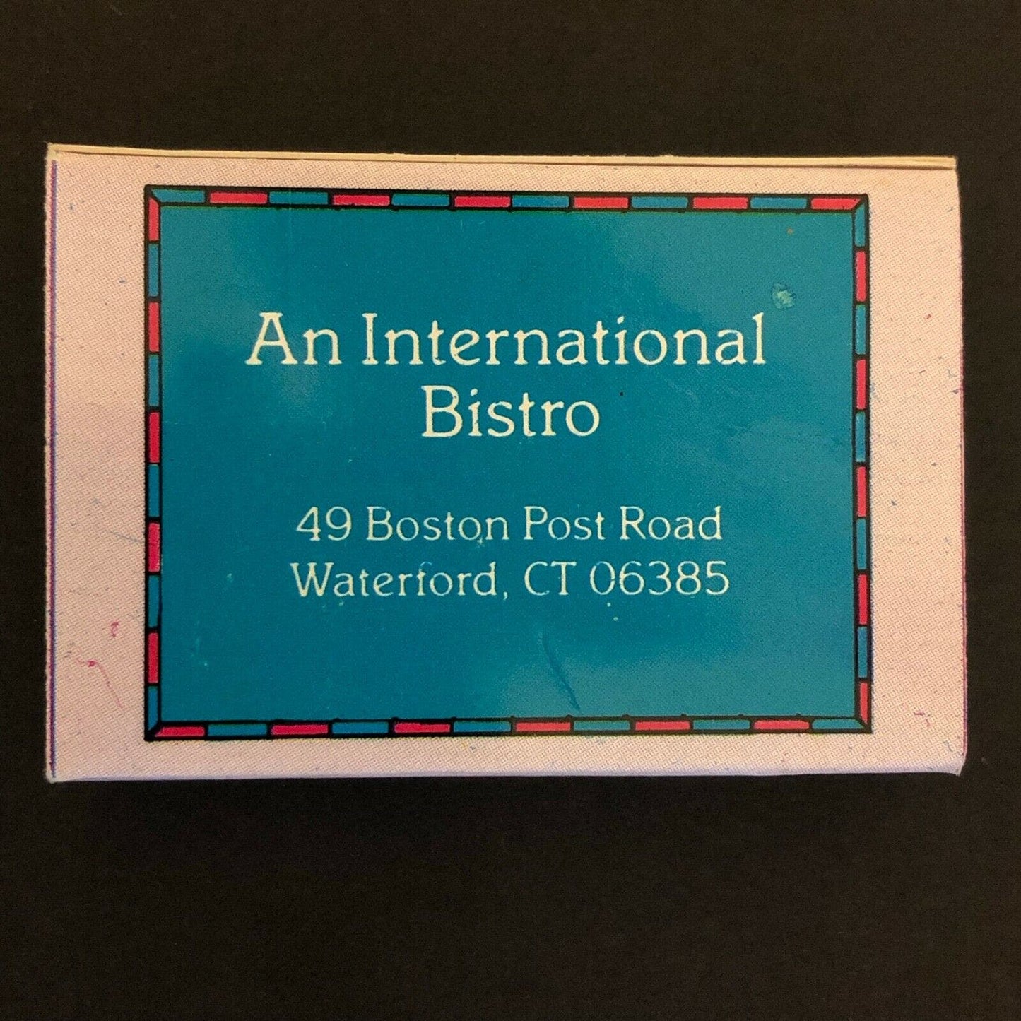 c1990 Vintage Wooden Adv. Matchbox / Matchbook "Post Victoria" Waterford, CT